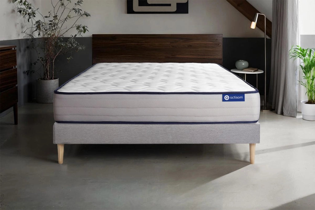 Kit rete e materasso Actilatex form 130x200cm - Spessore : 22cm - Lattice e memory foam - rigido