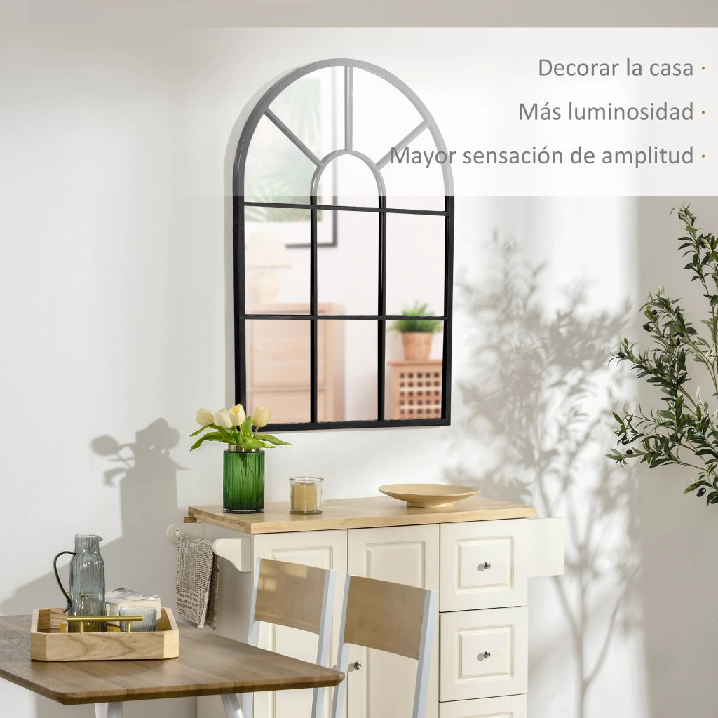 Specchio Decorativo da Parete ¨C Minimal ¨C Nero 60x91cm