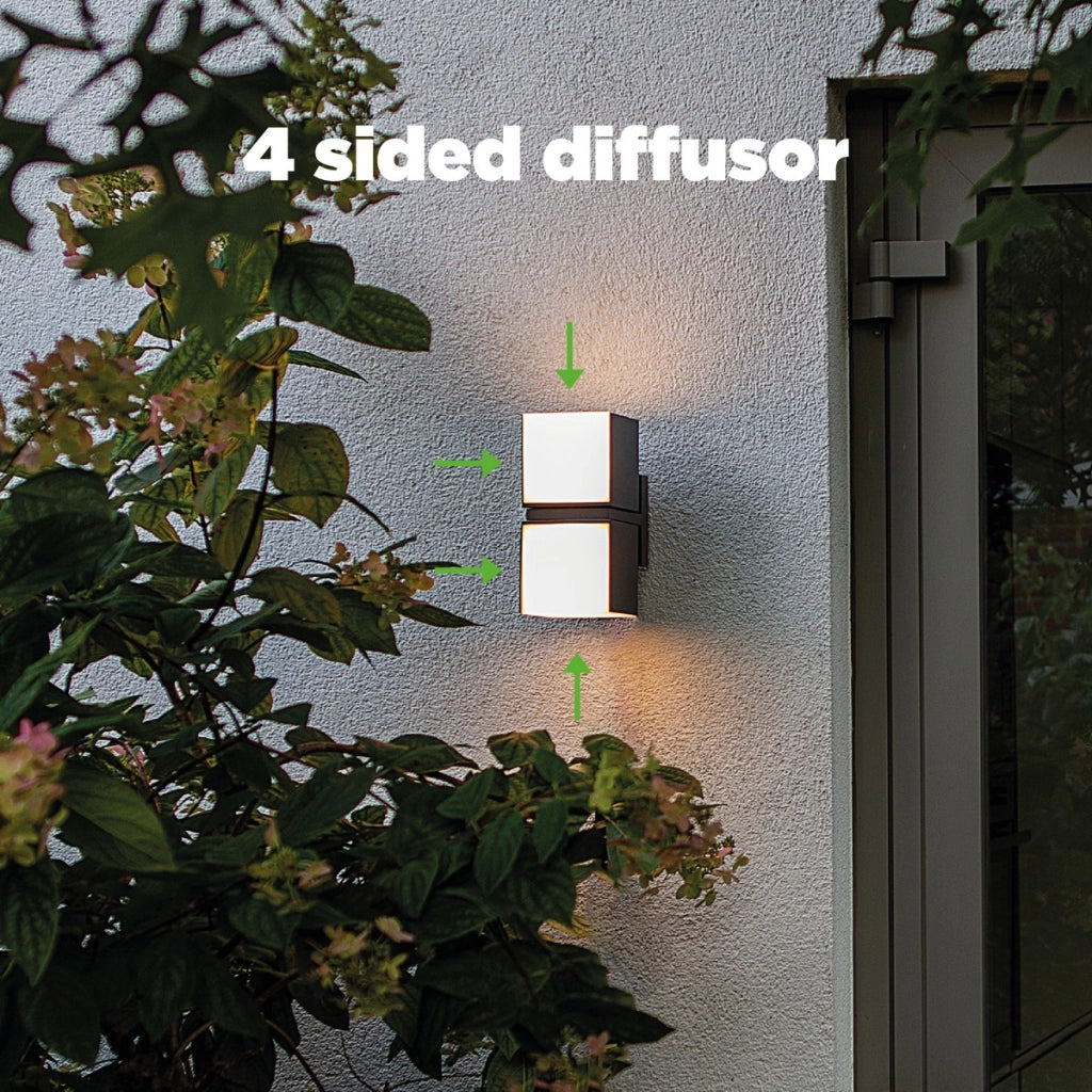 Applique esterno LED Cuba nero Lutec 23W 3000K IP54