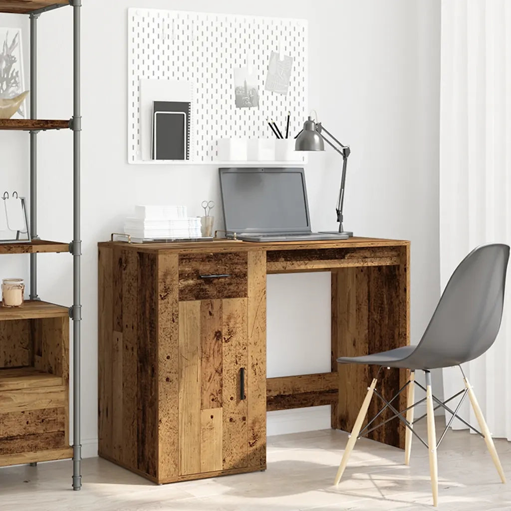 Scrivania | Tavolo da Ufficio Legno Antico 100x49x75 cm in Legno Multistrato