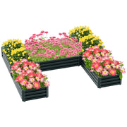 Jardiniere Modulare per Orto e Fiori ¨C Zephmum ¨C Acciaio Verde 5 Pezzi