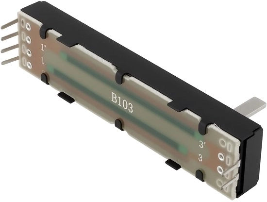 Mixer Fader B10KX2 - Dual Slide Potentiometro - Compatibile con Numark CROSSFADER - Apparecchiature Audio - Resistente allo Sfregamento - 72 x 16,5 mm