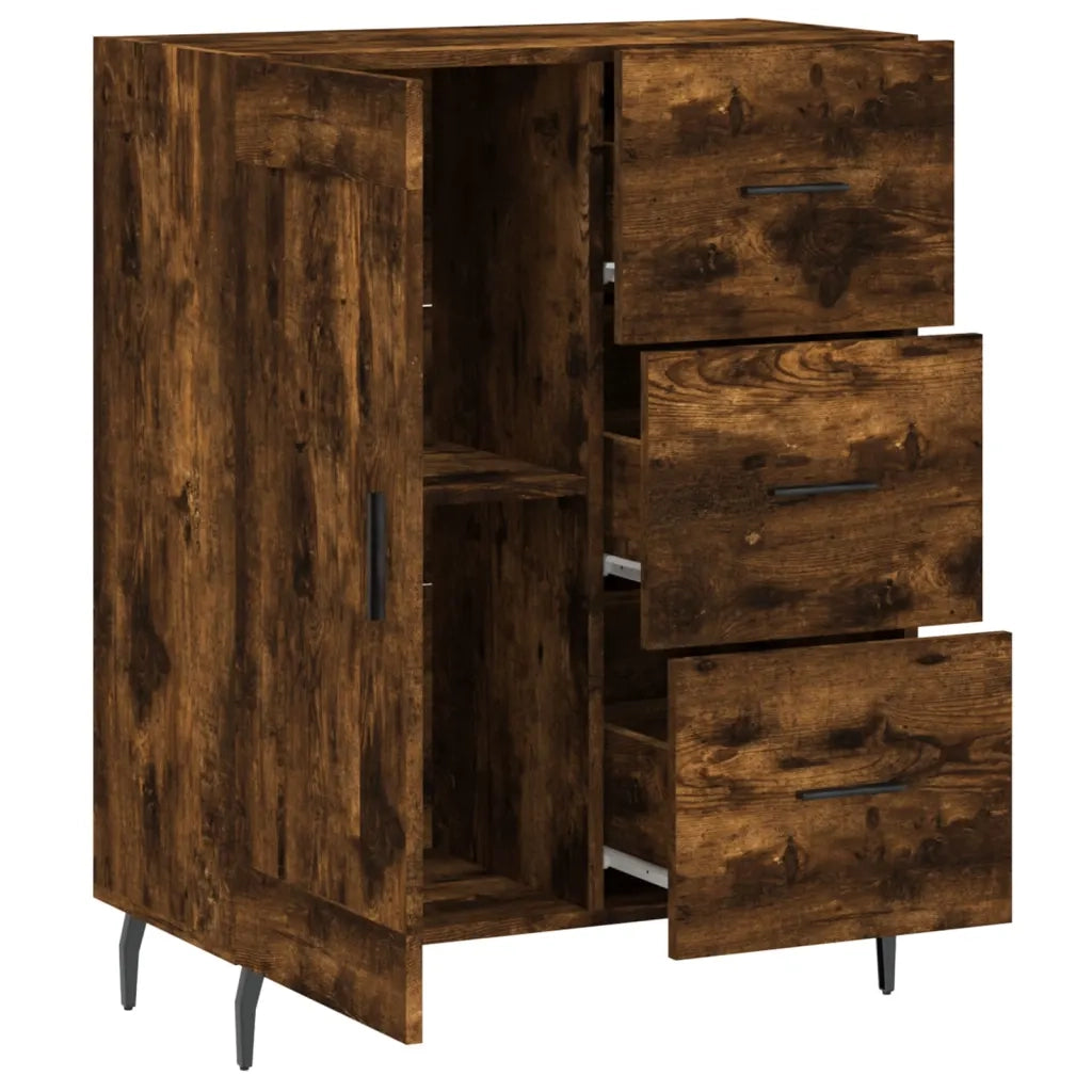 Credenza | Madia | Buffet da pranzo | Armadio da pranzo Rovere Fumo 69,5x34x90 cm in Legno Multistrato