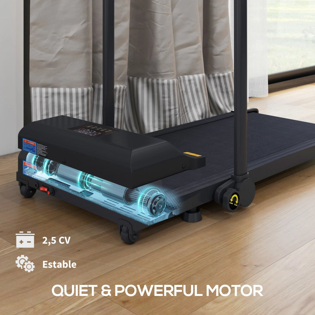 Tapis Roulant Pieghevole 2,5 HP ¨C Minimal ¨C Nero, LED, Telecomando, 10 km/h