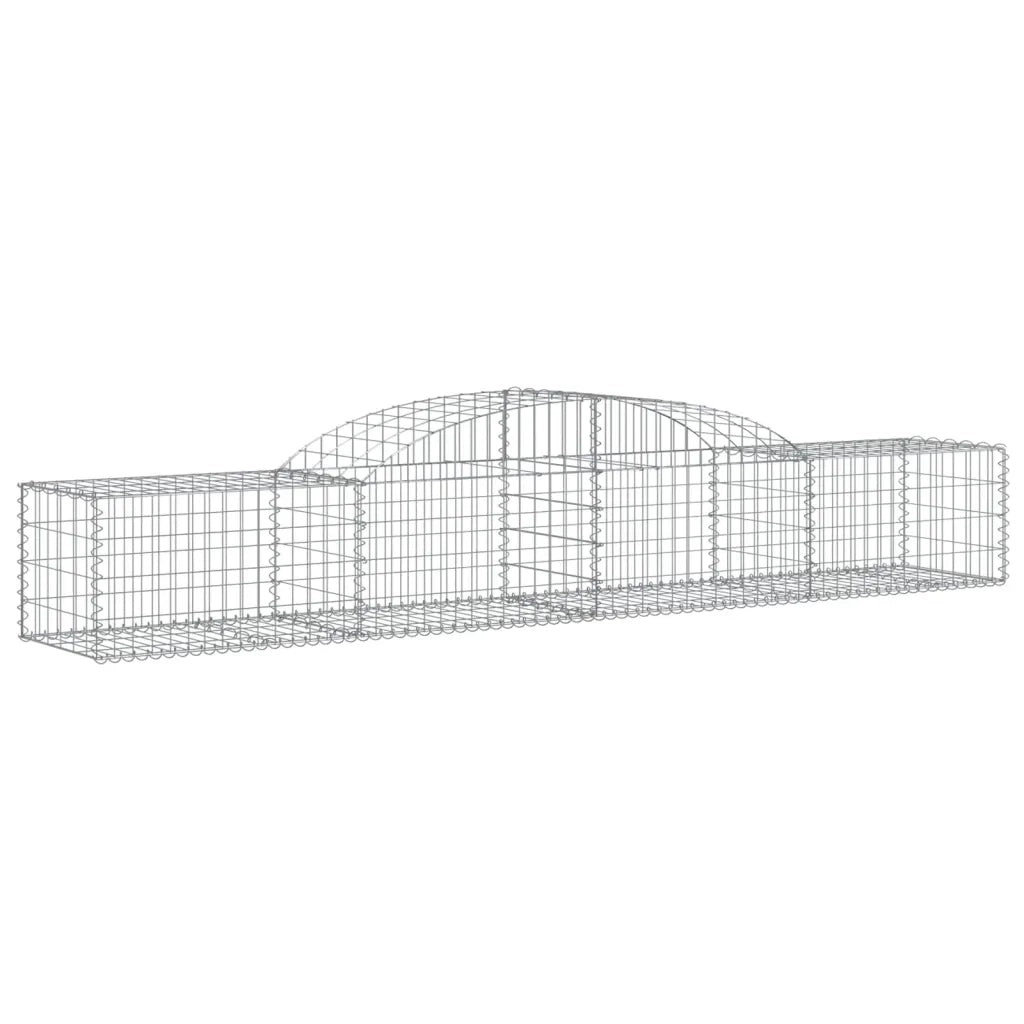 Cesti Gabbioni ad Arco 3 pz 300x50x40/60 cm Ferro Zincato