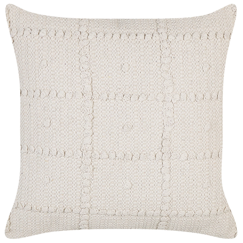 Set di 2 cuscini decorativi in cotone beige 45 x 45 cm Motivo geometrico Cuscini Boho Design