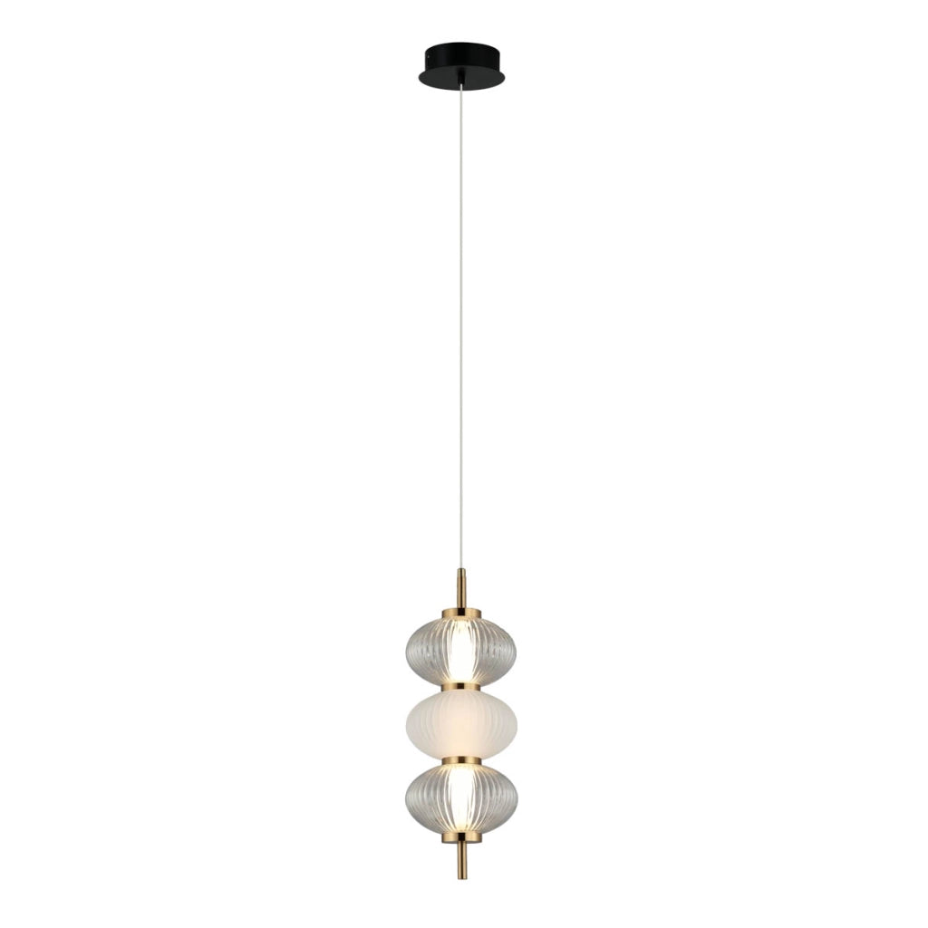 Sospensione Italux Testa vetro trasparente LED 12W