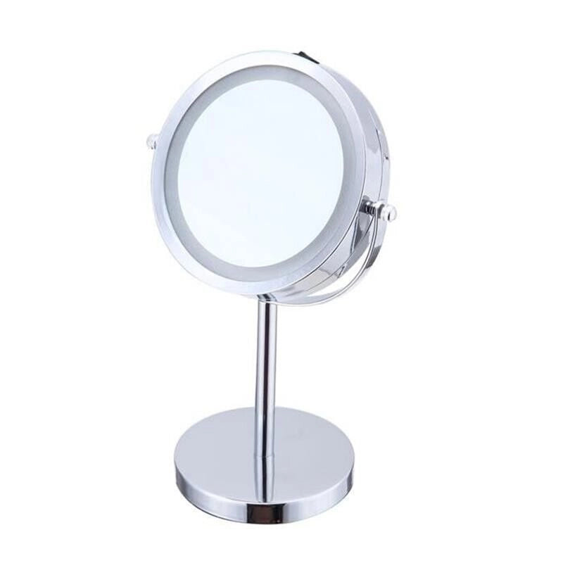 MAURY'S SPECCHIO A ROTAZIONE CON BASE E LED 15 X H30 CM