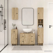 Set di Mobili da Bagno da 4 Pezzi EDE Rovere Sonoma 3417902