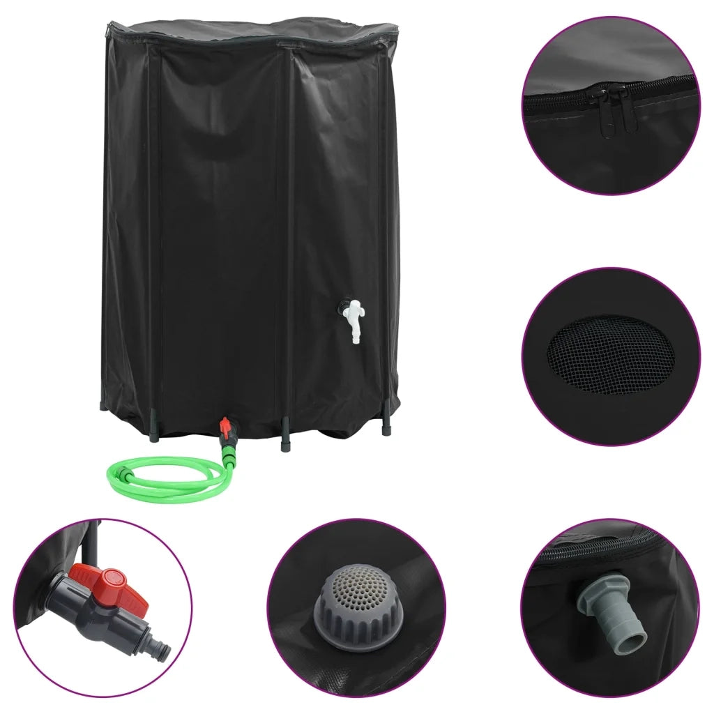Serbatoio Acqua con Rubinetto Pieghevole 1350 L in PVC 156007