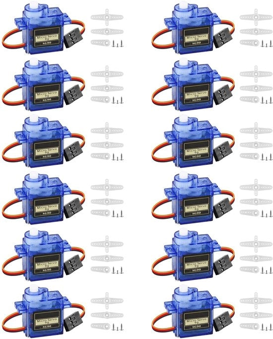 12 pezzi 9G Micro Servo Motor per progetti RC e Arduino