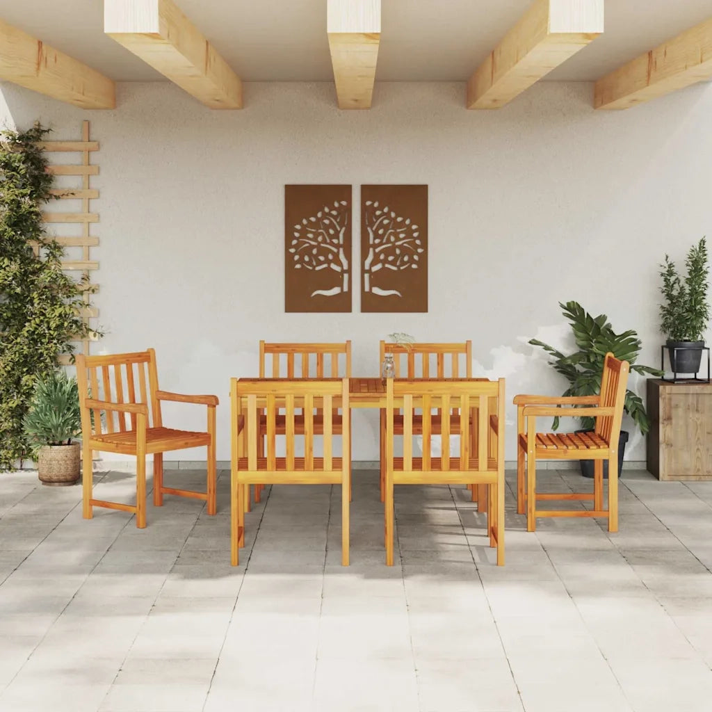 Set da Pranzo per Giardino 7 pcs Marrone 3375647