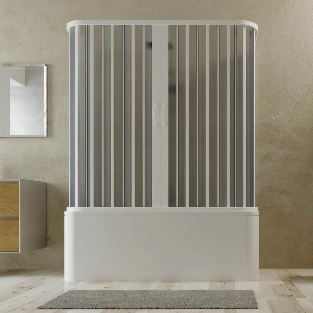 Box a 3 lati sopravasca in PVC a soffietto 70x140x70 cm H 150 mod. Tagete con apertura centrale