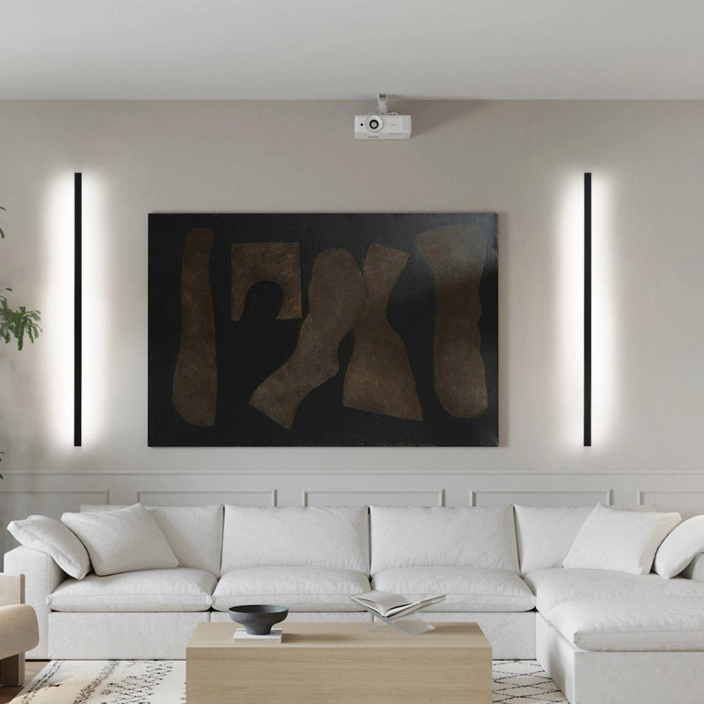 ZMH Applique da parete a LED moderna nera da 100cm per interni luce su e giù da 15W per corridoio