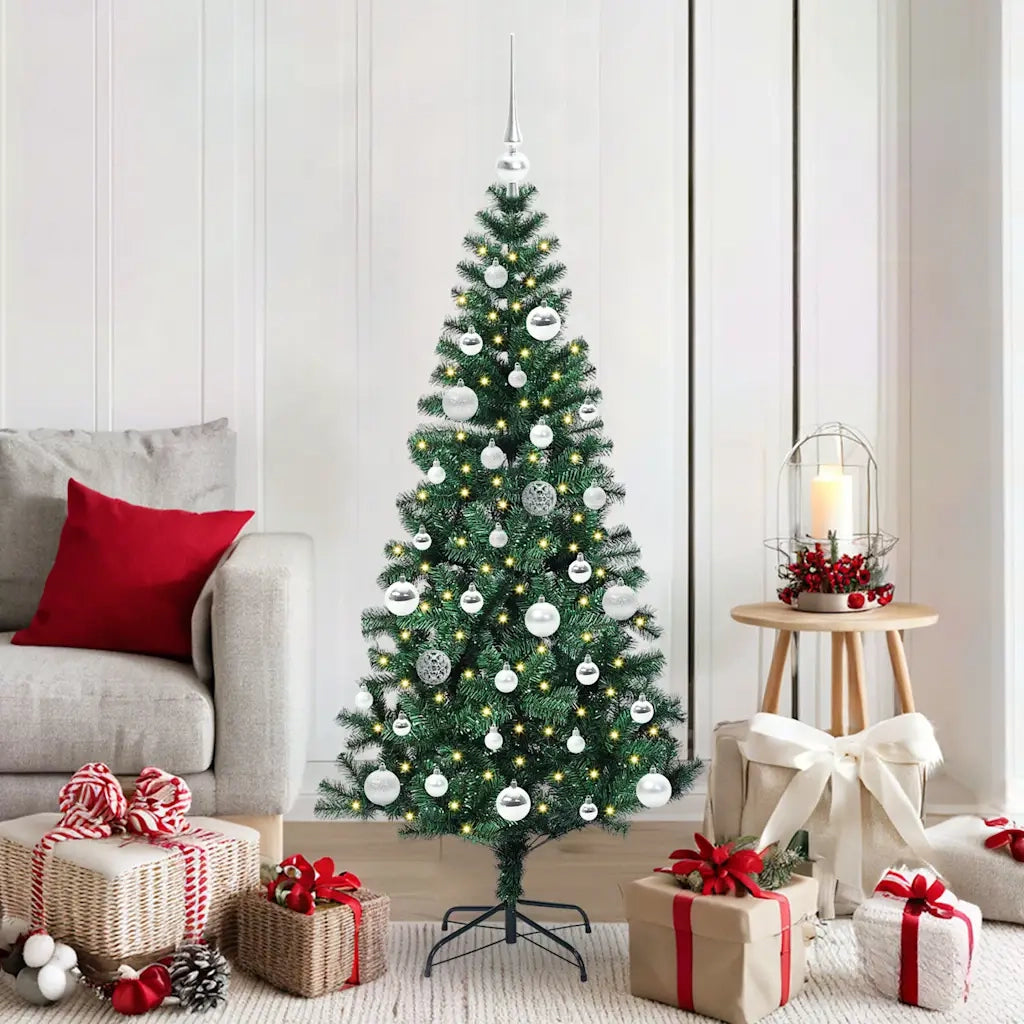 Albero di Natale artificiale con luci integrate Verde 150 cm 3396754