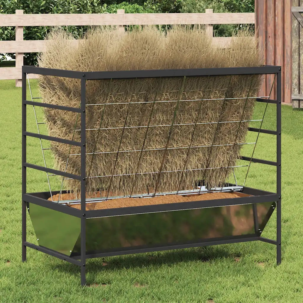 Mangiatore per Bestiame Argento 100 x 60 x 90 cm 874659