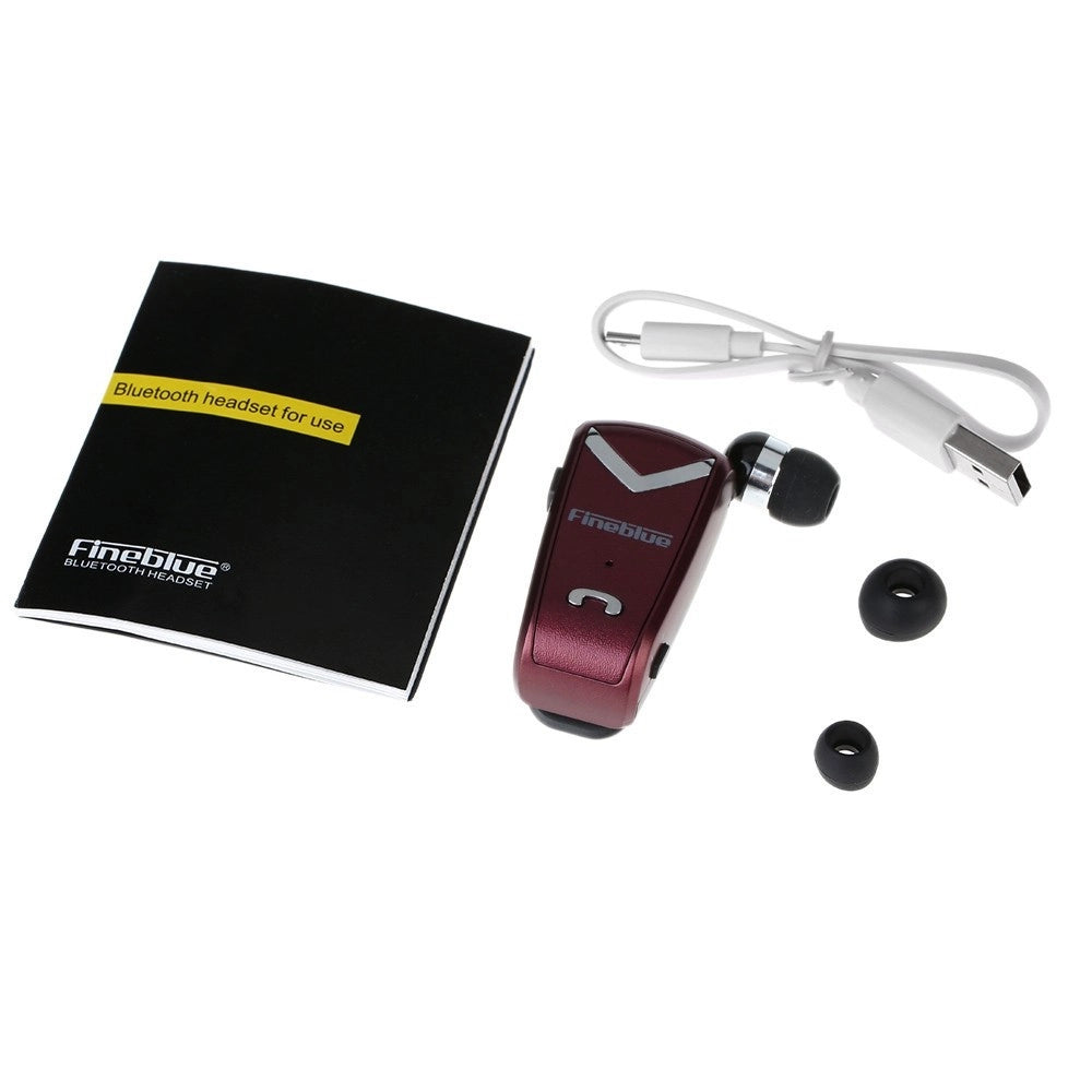 Trade Shop - Cuffia Retraibile Auricolare Bluetooth Universale Fineblue F-v2 Per Smartphone -