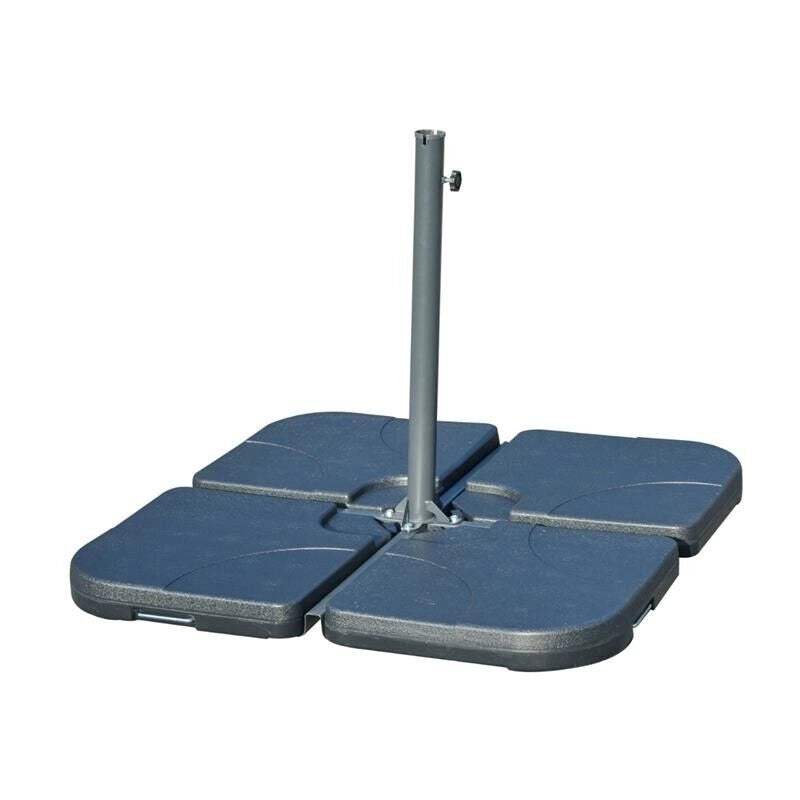 SET 4 PZ BASE PER OMBRELLONE DA GIARDINO IN PLASTICA 50 × 50 × 7.5CM