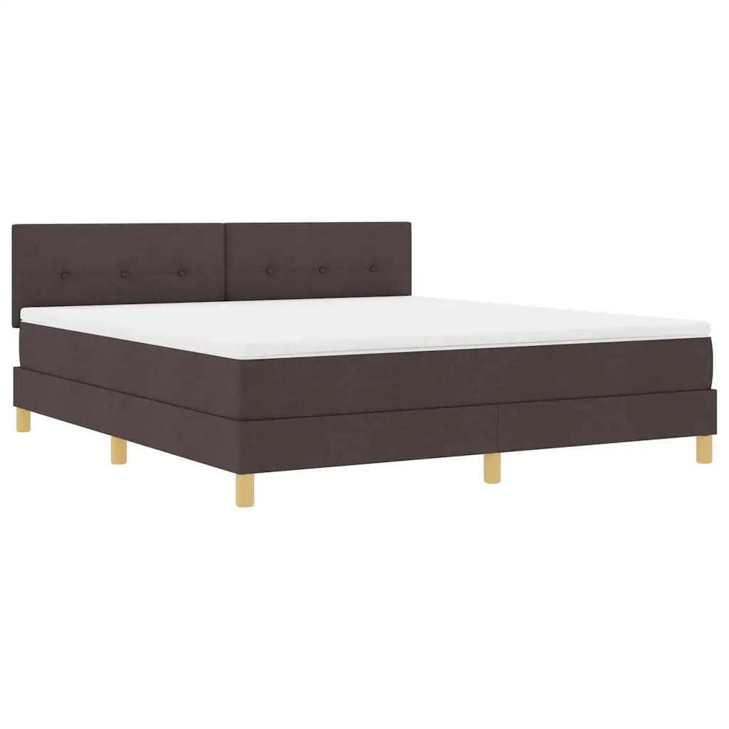 Letto a molle con cuscino Marrone Scuro 180 x 200 cm Tessuto 3338940