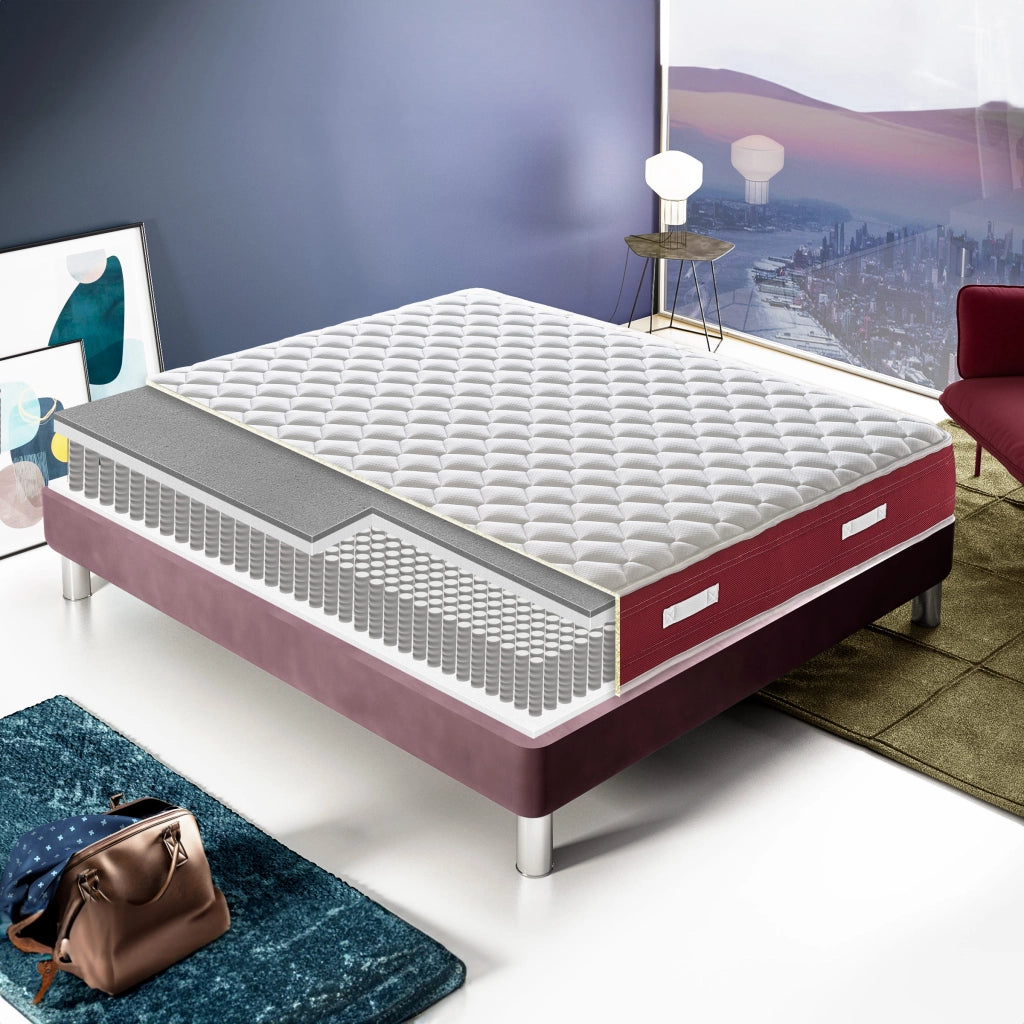 Materasso Piazza e Mezza 120x190 a Molle insacchettate e memory foam  9 zone differenziate