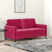 Divano a 2 Posti-Sofa 2 Posti Rosso Vino 140 cm in Velluto 780335