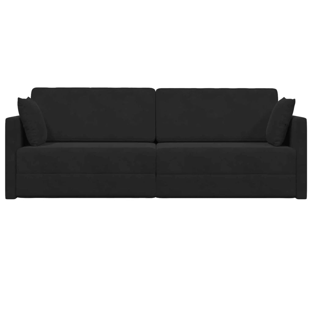 Divano-letto da pavimento Nero 213 x 70 x 77 cm Velluto 4106730