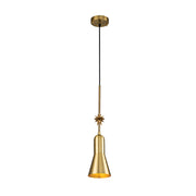 Lampada a sospensione Art Déco ottone Ø13 Etoile E27 Elstead