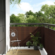 Paravento da Balcone Marrone e Nero 400x100 cm in Polyrattan 156255