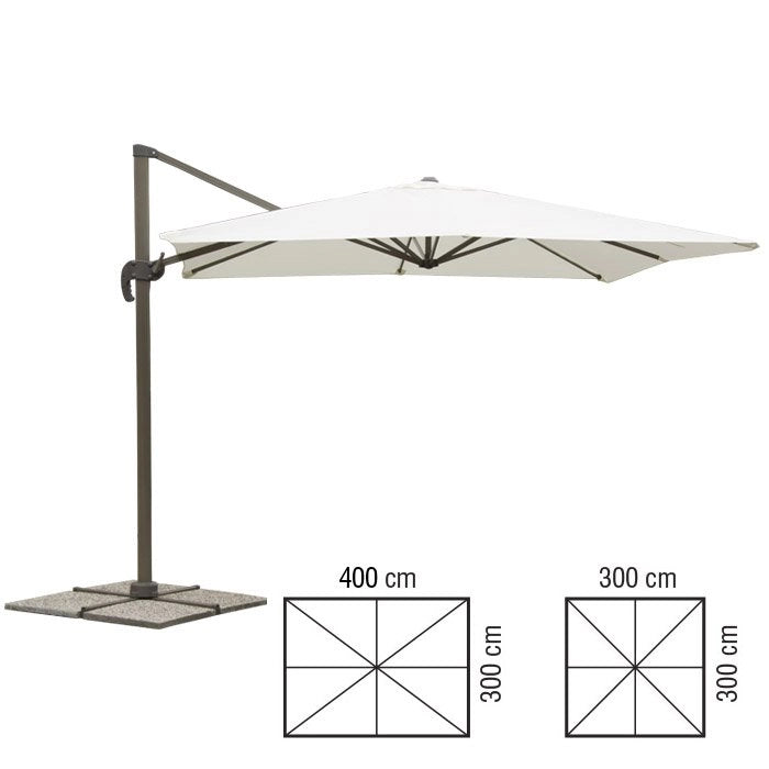 Ombrellone Deluxe Quadrato Ecru' 3X3 Mt - Biacchi Ettore