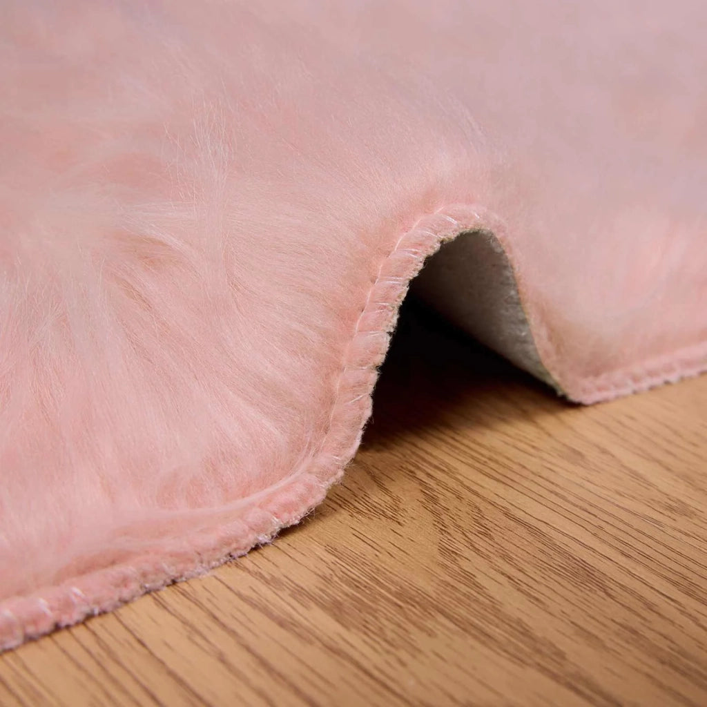 Tappeto in finta TAFALLA | Tappeto del soggiorno Rosa 80 x 150 cm Poliestere