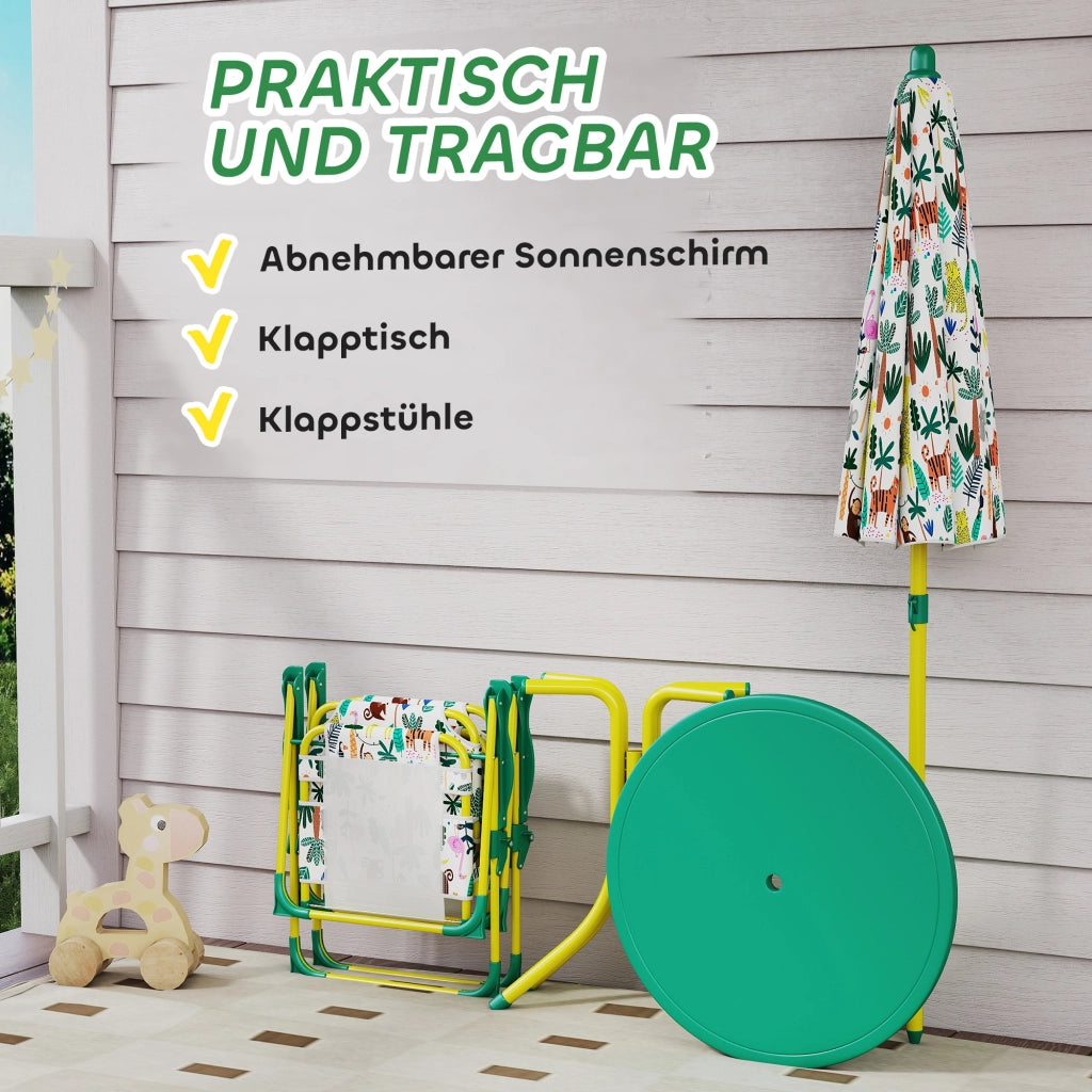 Set tavolo e sedie bambini ¨C zephmum ¨C 4 pezzi, verde
