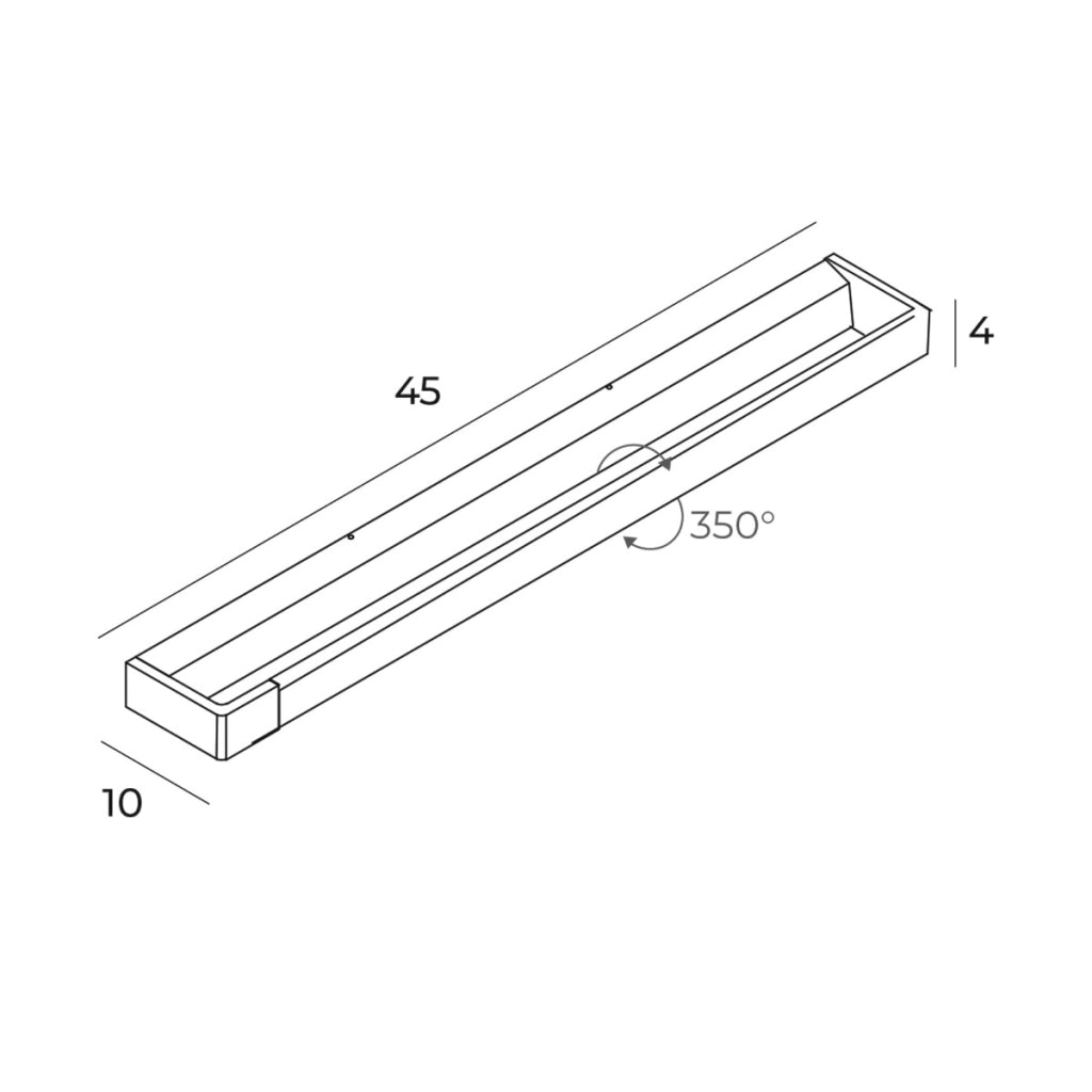 Applique Maxlight FLINK LED 12W 45cm bianca IP44
