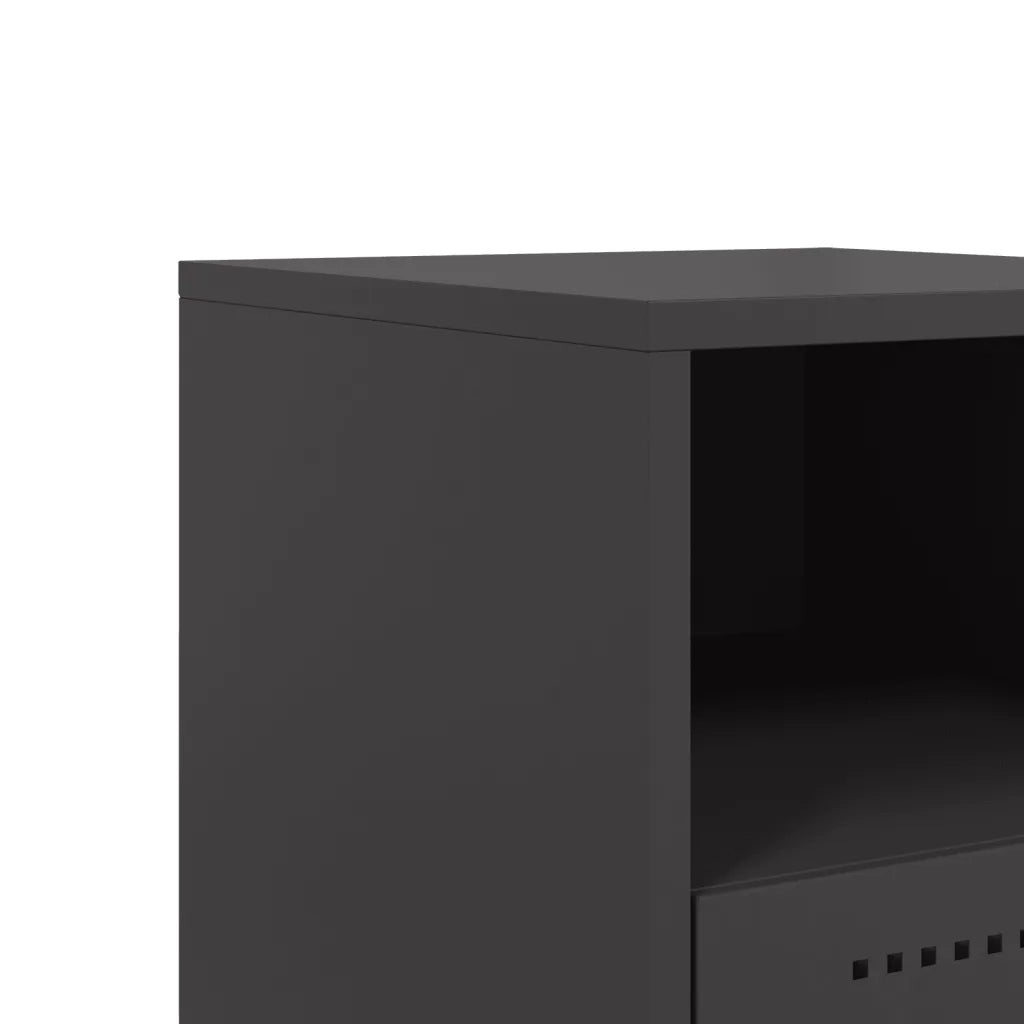 Comodini 2 pz Neri 36x39x60,5 cm in Acciaio 846555
