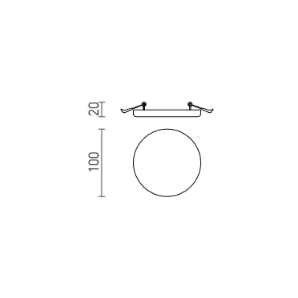 Lampada BELI R 10 da incasso  acrilico 230V LED 6W IP65  3000K