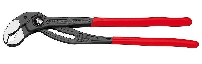 KNIPEX 87 01 400 Cobra XL Pinza Regolabile per Tubi e Dadi 400 mm con Regolazione Fine in 27 Posizioni e Rivestimento Antiscivolo colore Grigia