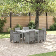 Set da Pranzo per Giardino 7 pcs Grigio chiaro Rattan Polt 3378567