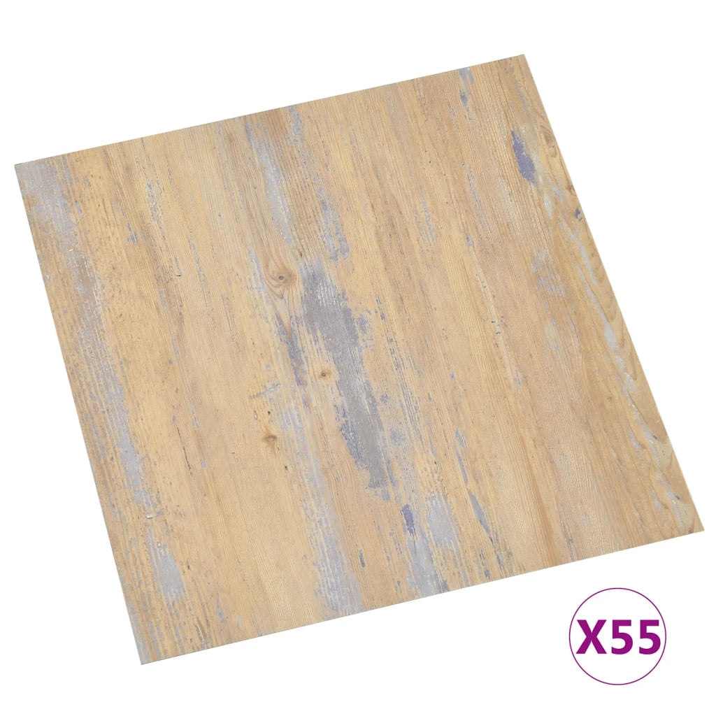 Tavole per Pavimenti 5,11 m² 55 pcs PVC Marrone e Grigio 42046341