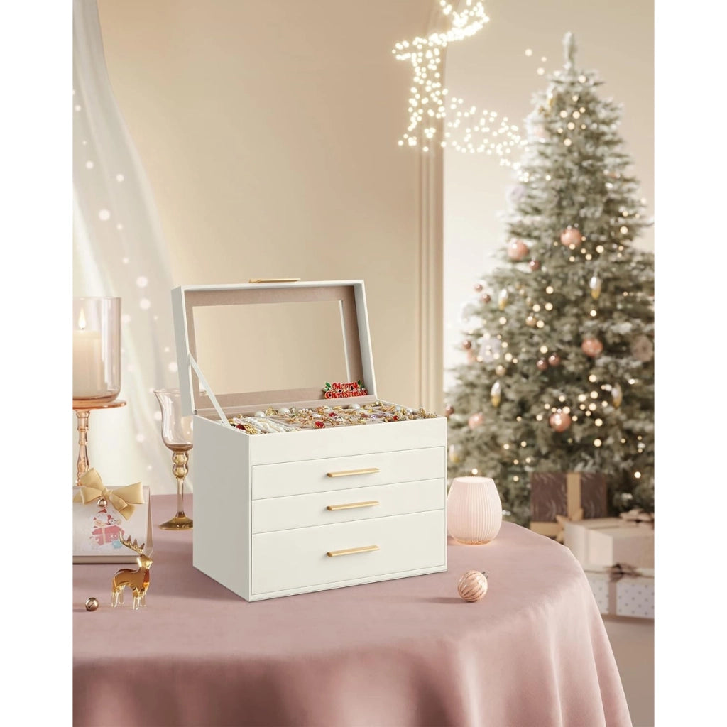 Portagioie Elegance a 4 Livelli Bianco e Oro