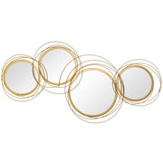 Set Specchi da Parete ¨C Xylo ¨C 4 Specchi Rotondi per Ingresso e Corridoio 107x4x56 cm