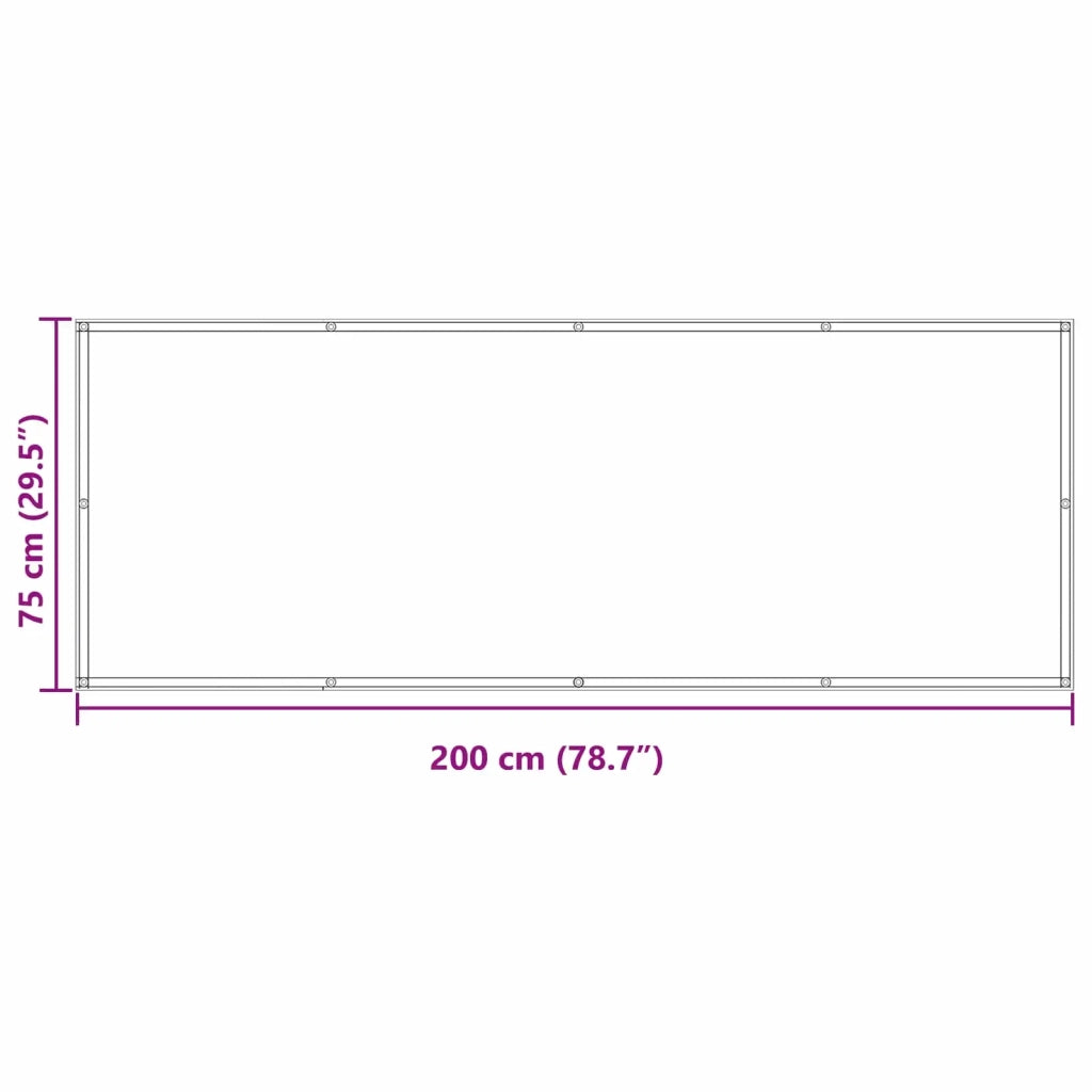 Schermo da balcone Giallo e Bianco 75 x 200 cm 42030618