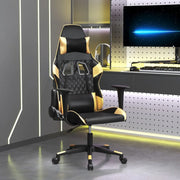 Sedia da Gaming Nera e Oro in Similpelle 3143755