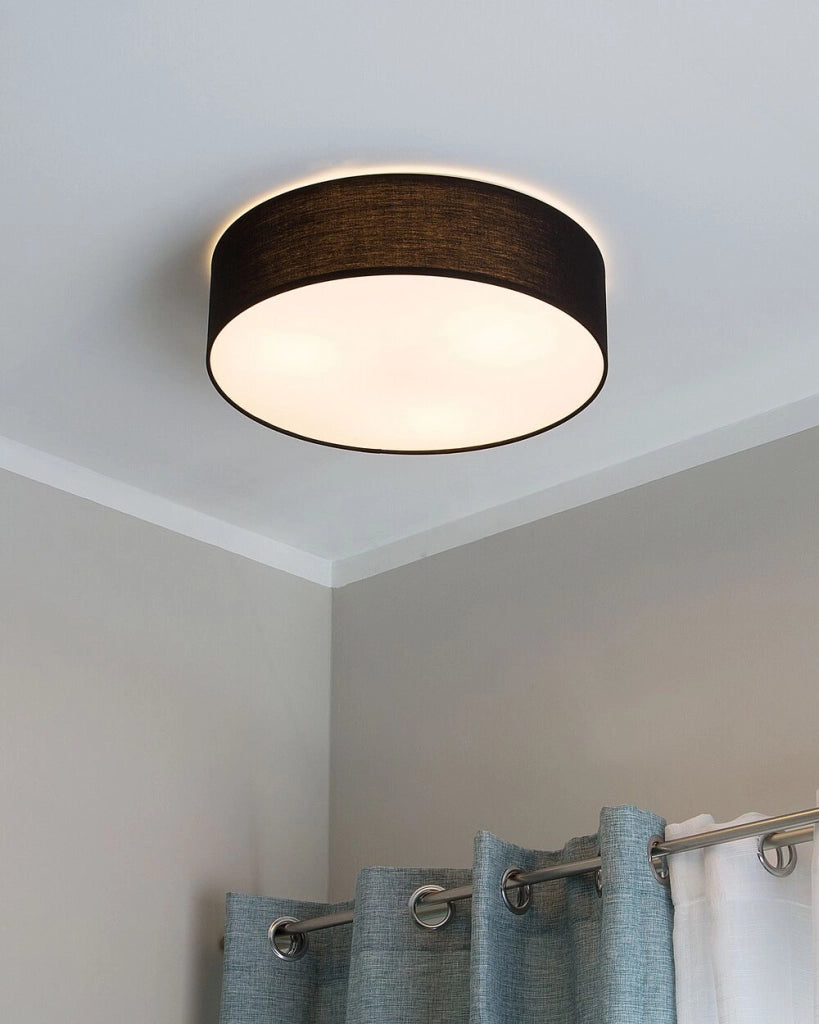 Lampada paralume in policotone Nero ø 45 cm Boho con stile moderno