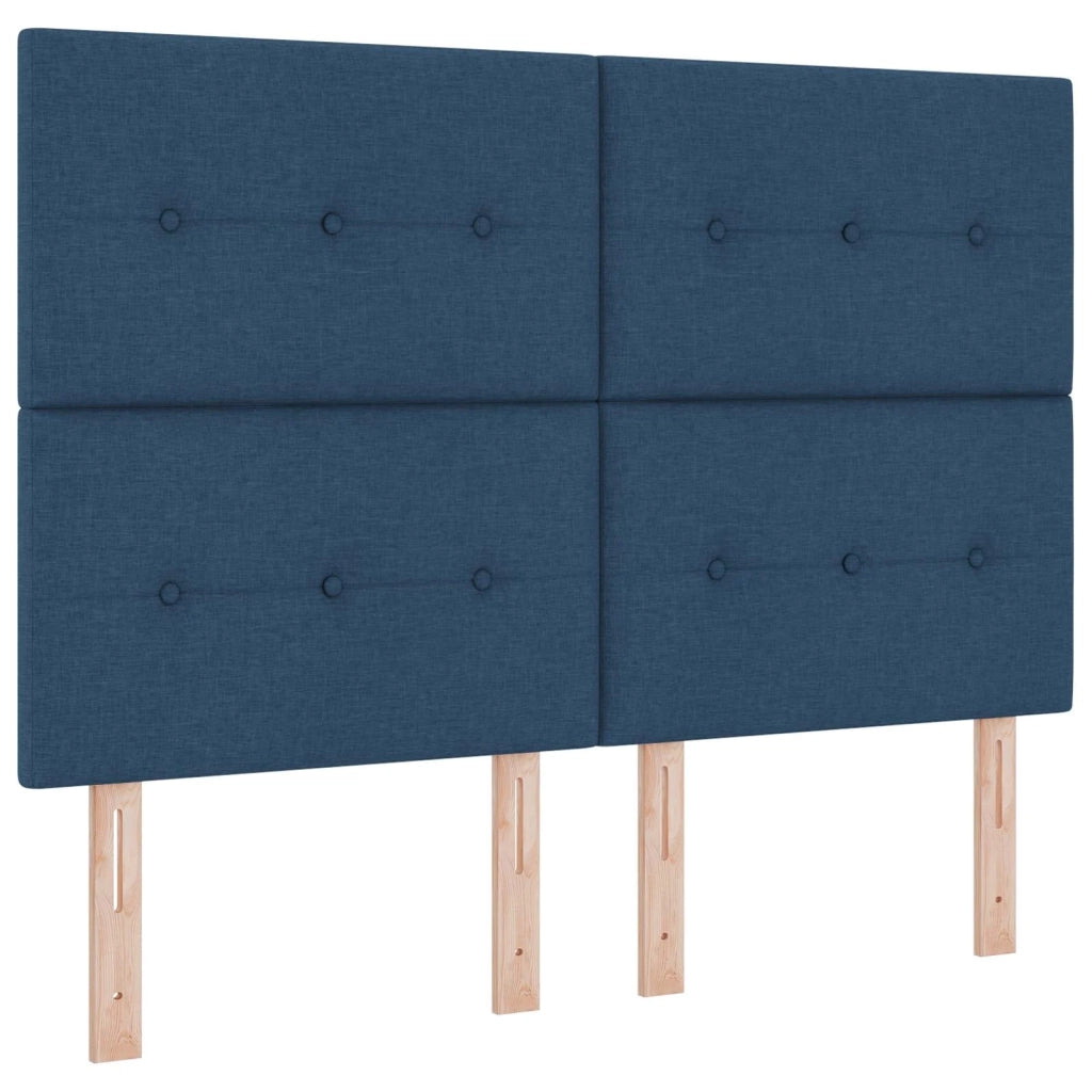 Letto box spring con materasso Blu 140 x 190 cm Tessuto 3454872