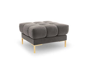 Cosmopolitan Design - Pouf "Bali" in velluto grigio chiaro 
