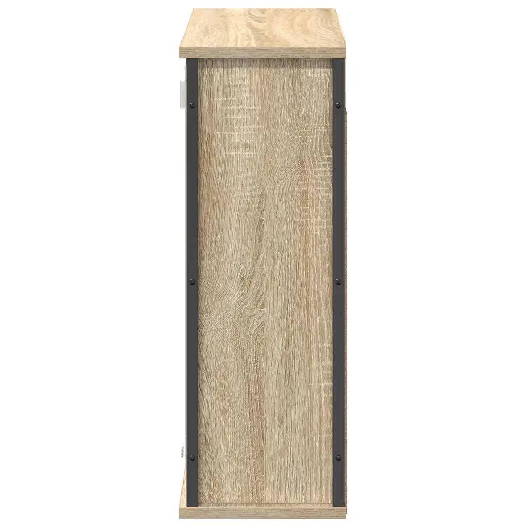 Pensile da Bagno | Armadio da bagno con Specchio Rovere Sonoma 60x21x60 cm