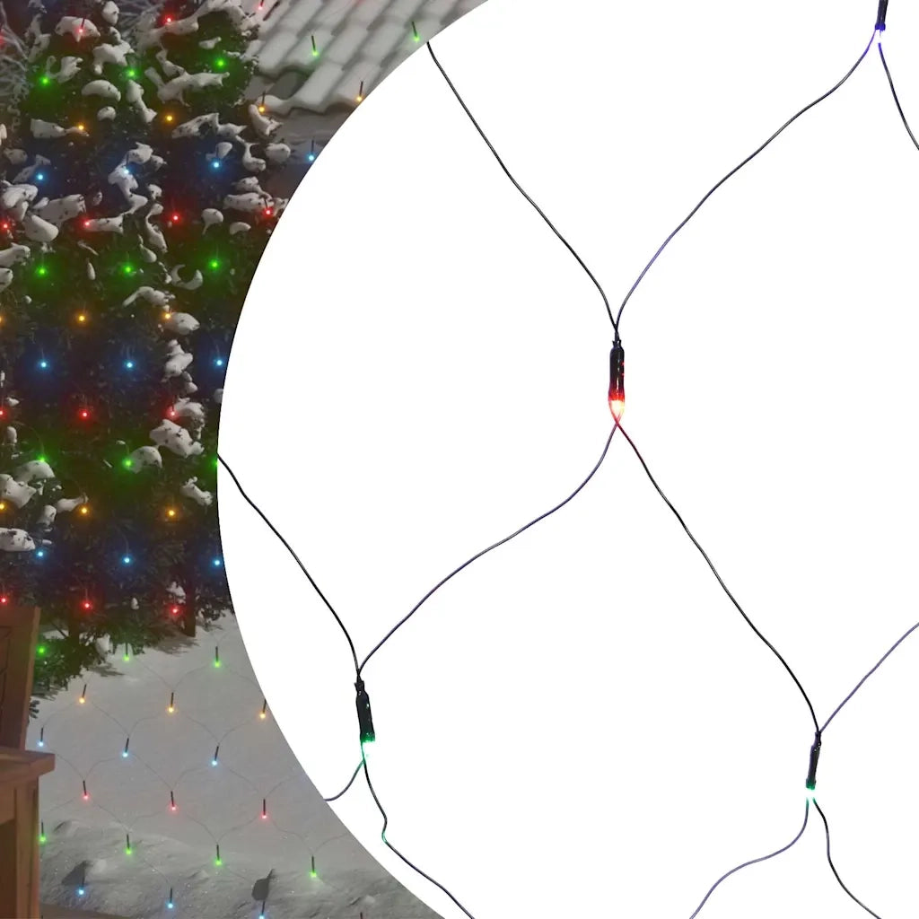 Luci di Natale a Rete Colorate 3x3m 306 LED Interni Esterni CFW6202326