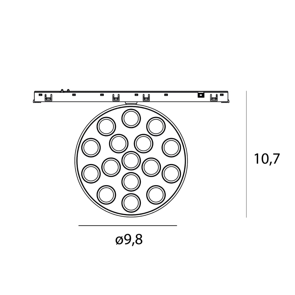 Faretto su binario LED 12W nero 2700-5000K Zigbee Maxlight