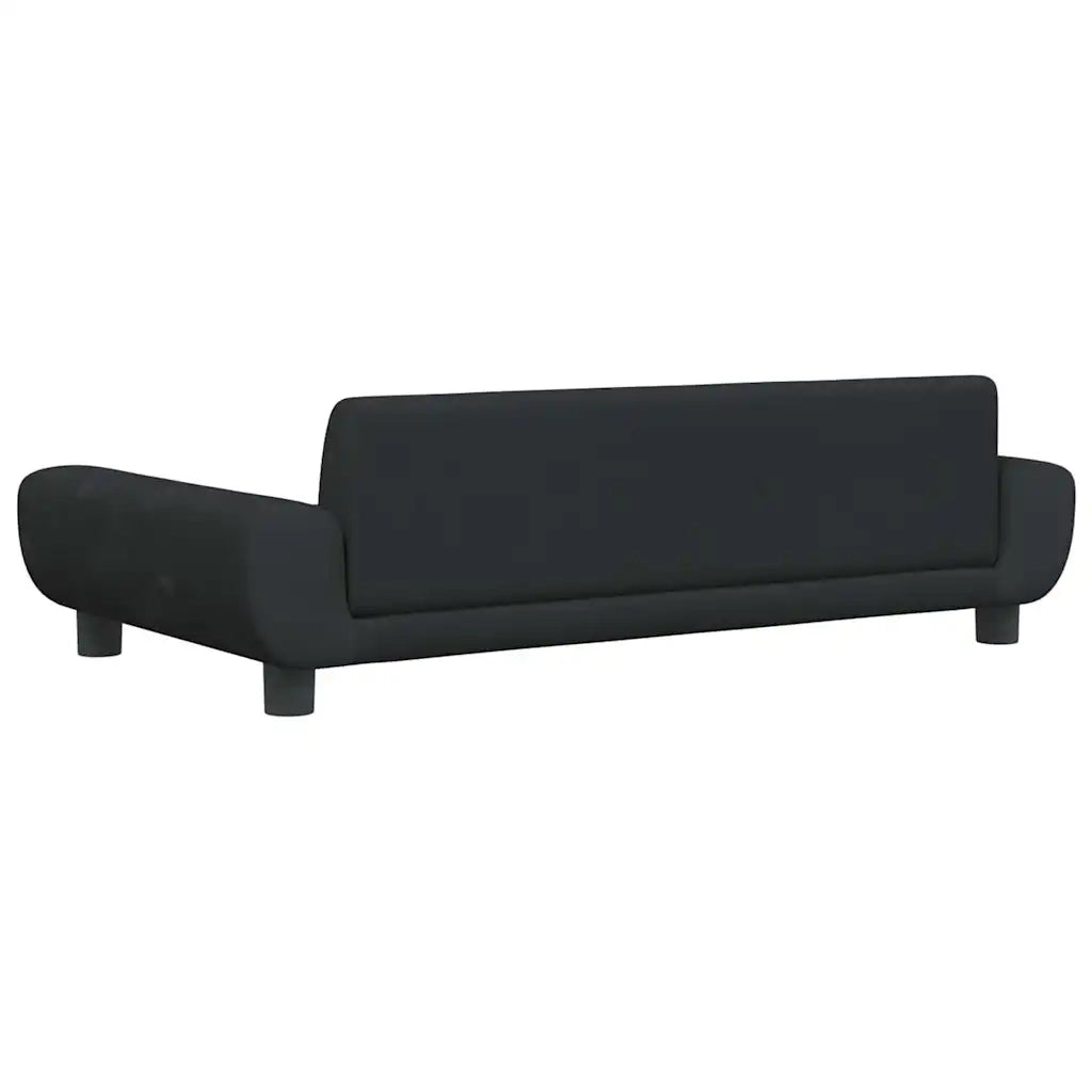 Divano per Bambini-Sofa-Divanetto Nero 100x54x33 cm in Velluto