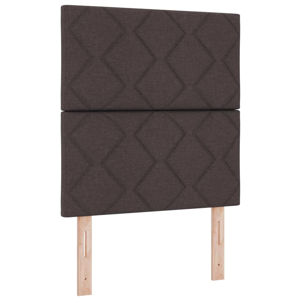 Letto box spring con materasso Marrone Scuro 100 x 200 cm 3454336