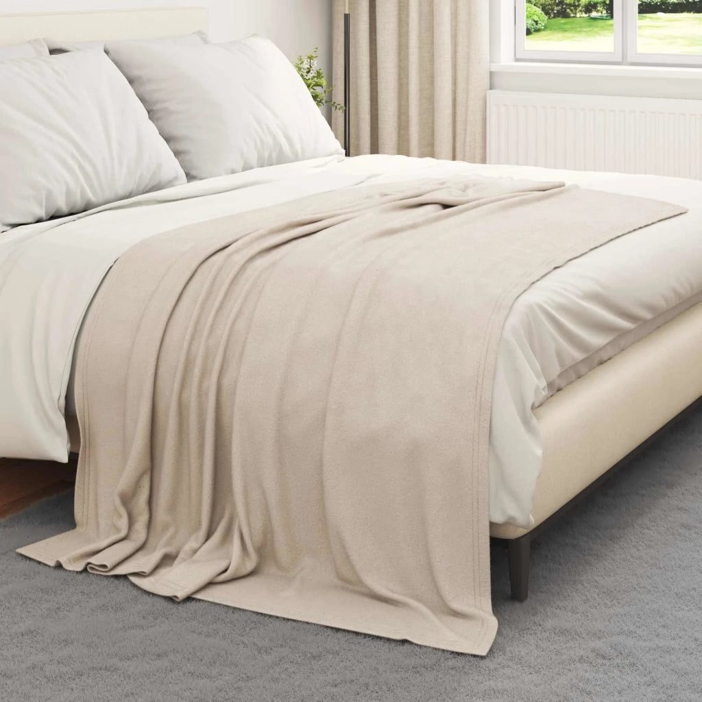 Coperte da Pile 6 pcs Beige 200 x 150 cm Panno 42017046